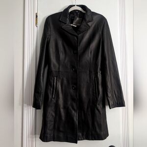 Reilly Olmes Women's Butter Soft Black Leather Coat NWT Size M